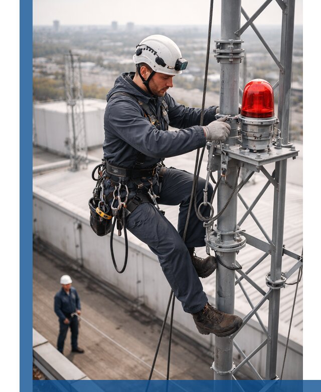 Монтаж заградительных огней и обслуживание объектов в Соли-Илецке
