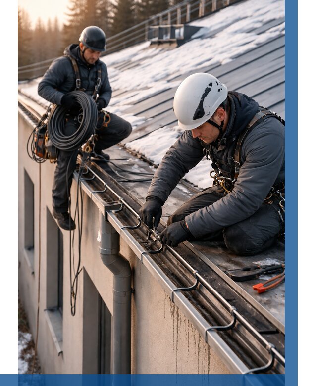 Монтаж греющего кабеля на кровле в Соли-Илецке от 469 р. | ВЫСОТНИК-Сои