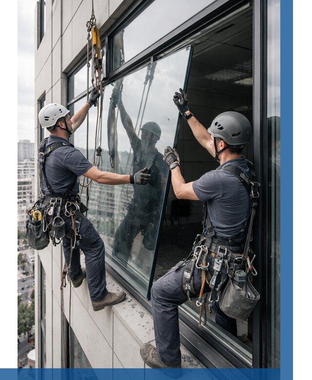 Замена стеклопакетов на высоте в Соли-Илецке от 5730 р. | ВЫСОТНИК-Сои