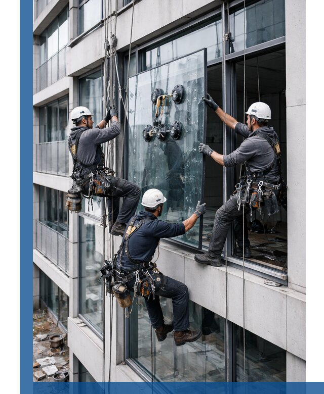 Фасадное остекление и монтаж витражей зданий в Соли-Илецке под ключ