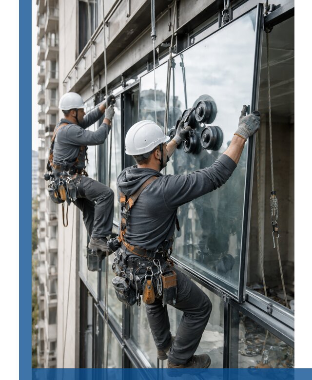 Витражное остекление фасадов и лоджий в Соли-Илецке под ключ