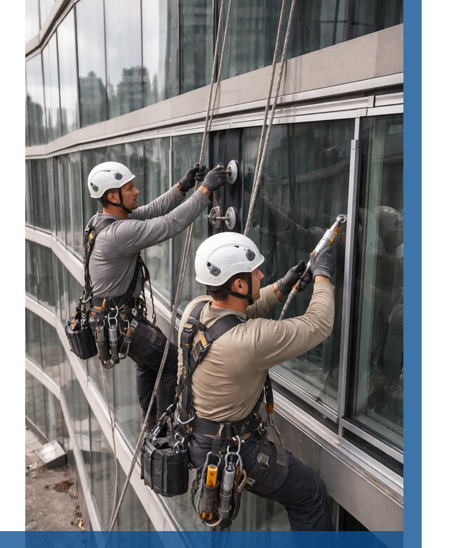 Радиусное остекление фасада в Соли-Илецке от 12502 р. | ВЫСОТНИК-Сои