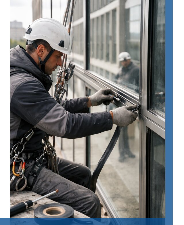 Ремонт витражных конструкций в Соли-Илецке от 3646 р. | ВЫСОТНИК-Сои