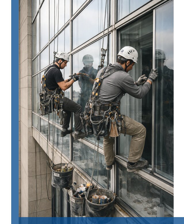 Ремонт витражных конструкций и фасадного остекления в Соли-Илецке