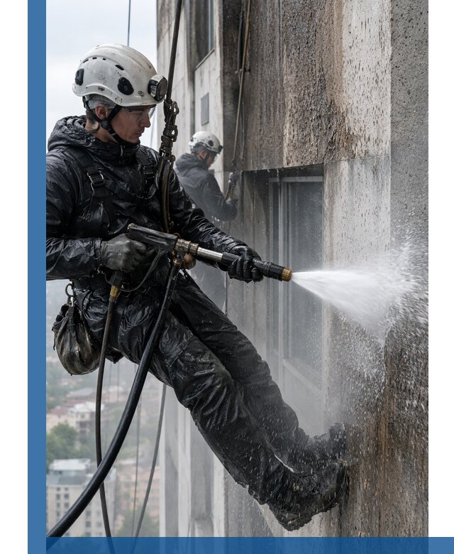 Гидроструйная очистка фасадов и конструкций в Соли-Илецке