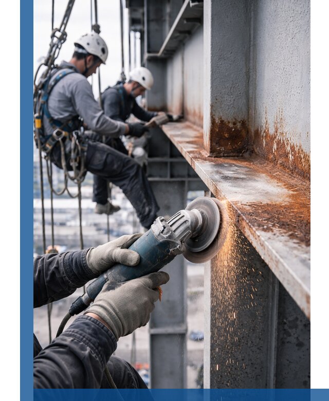 Зачистка металла от ржавчины и подготовка поверхностей в Соли-Илецке