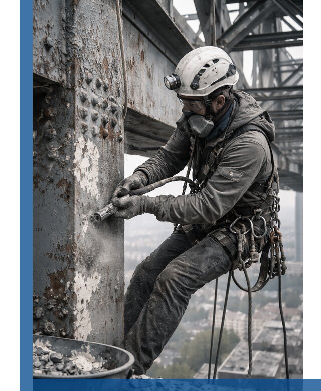 Удаление старой краски с металлических конструкций в Соли-Илецке