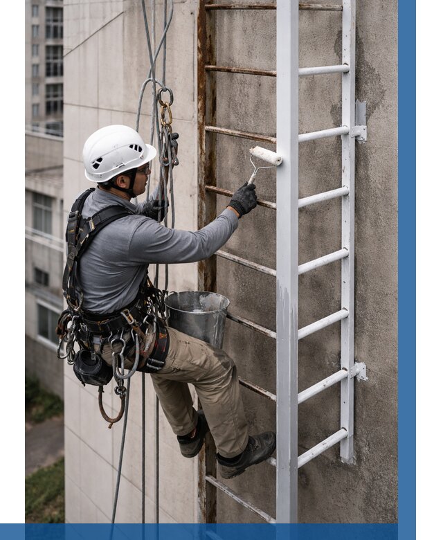 Покраска пожарных лестниц в Соли-Илецке от 4688 р. | ВЫСОТНИК-Сои
