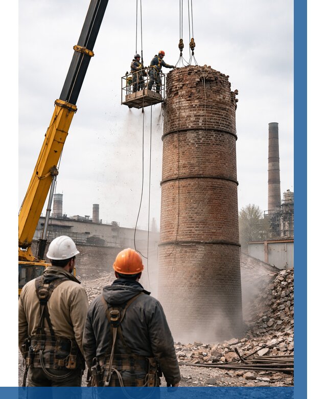 Демонтаж дымовой трубы в Соли-Илецке от 93762 р. | ВЫСОТНИК-Сои, смета