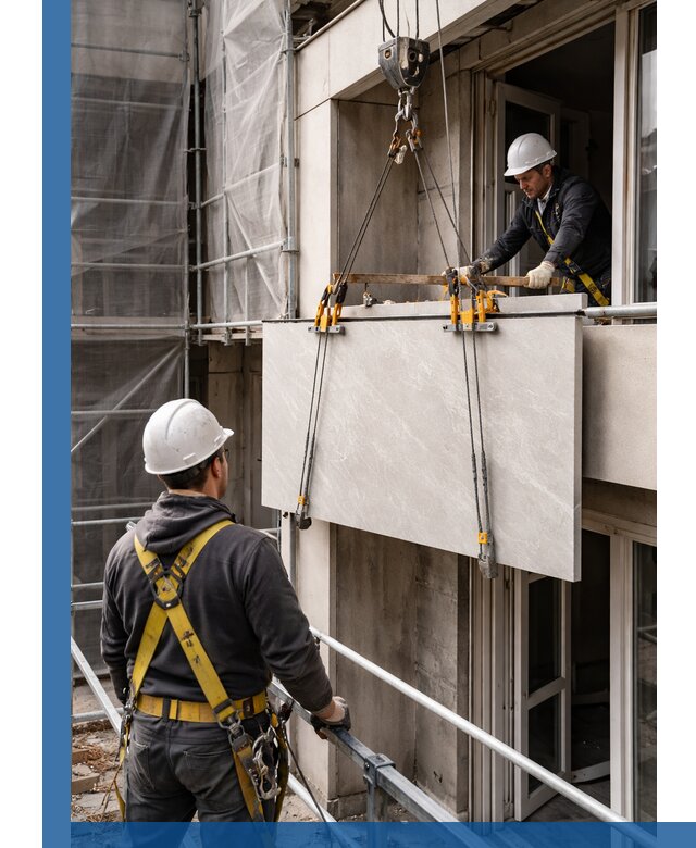 Подъем керамогранита на этаж в Соли-Илецке грузчиками и техникой