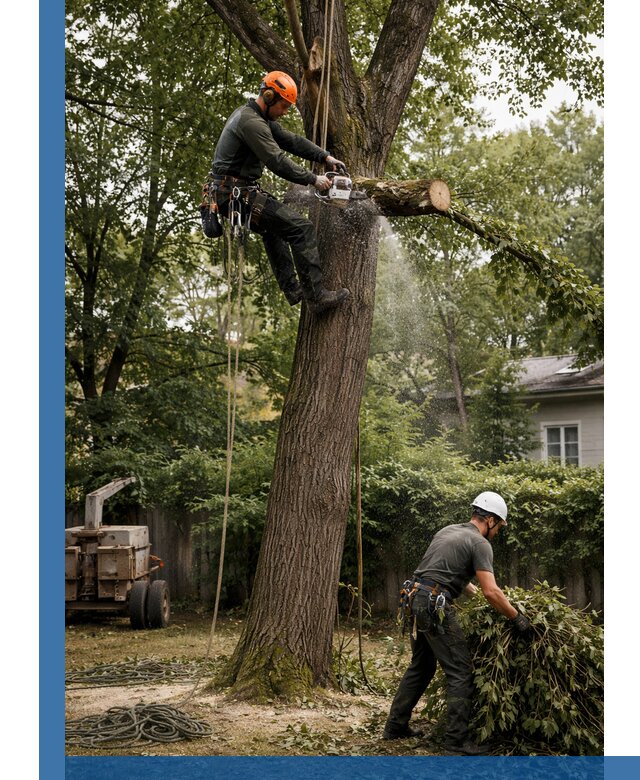 Кронирование деревьев в Соли-Илецке, безопасная высотная обрезка