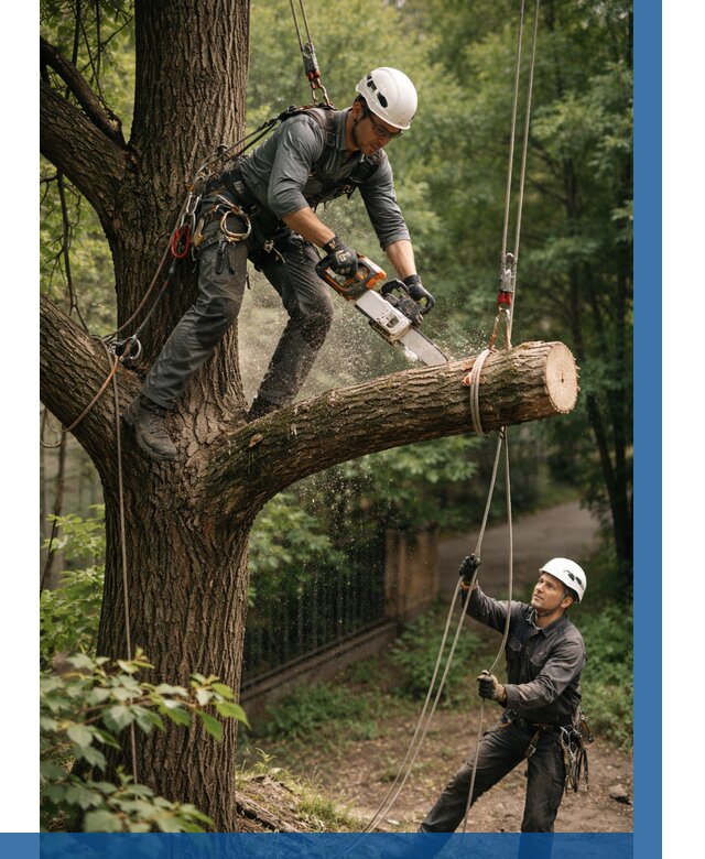 Спил деревьев альпинистами в Соли-Илецке от 8334 р. | ВЫСОТНИК-Сои