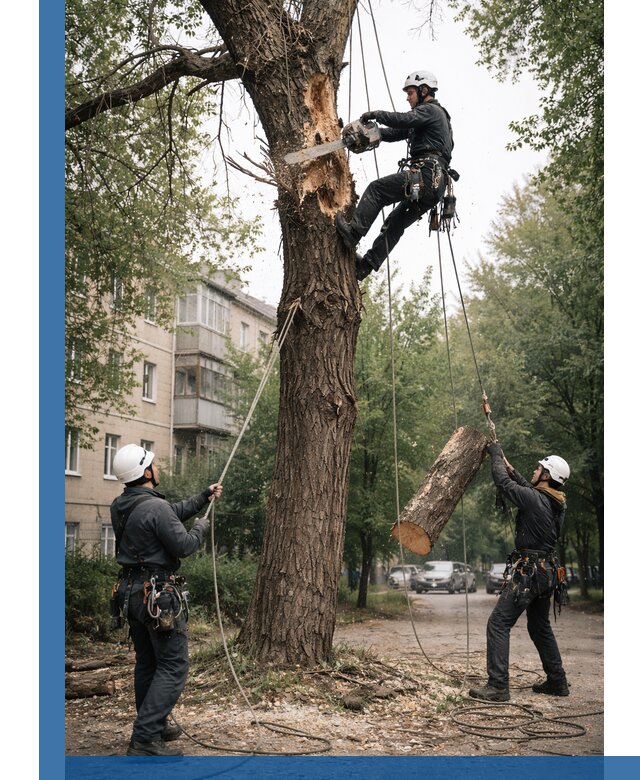 Срочное удаление аварийных деревьев в Соли-Илецке с гарантией безопасности