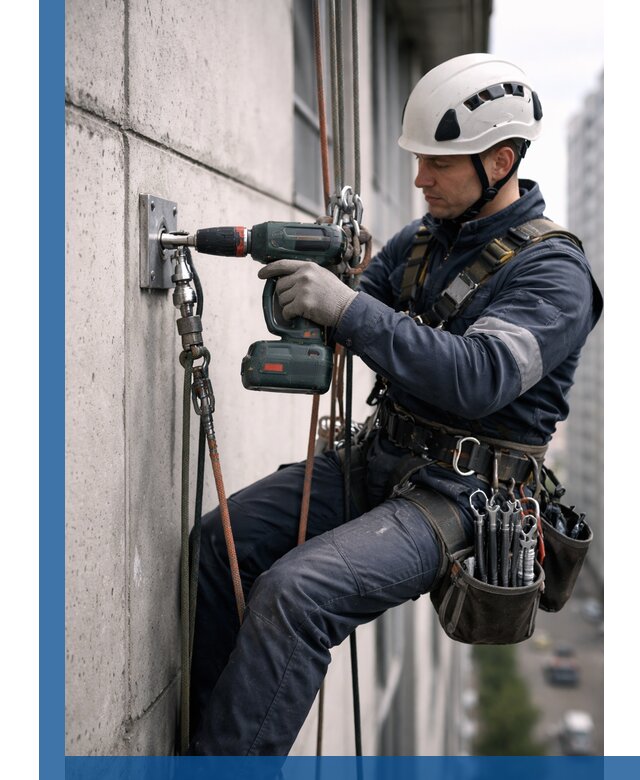 Установка анкерных точек для высотных работ в Соли-Илецке