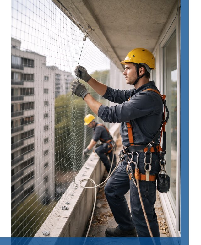 Монтаж сетки от птиц в Соли-Илецке от 4688 р. | ВЫСОТНИК-Сои