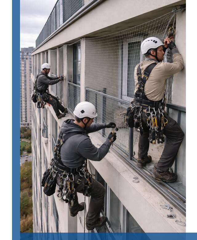 Профессиональный монтаж защитной сетки от птиц в Соли-Илецке