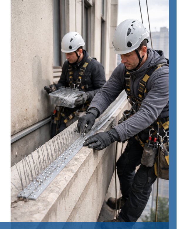 Установка шипов от птиц в Соли-Илецке от 886 р. | ВЫСОТНИК-Сои